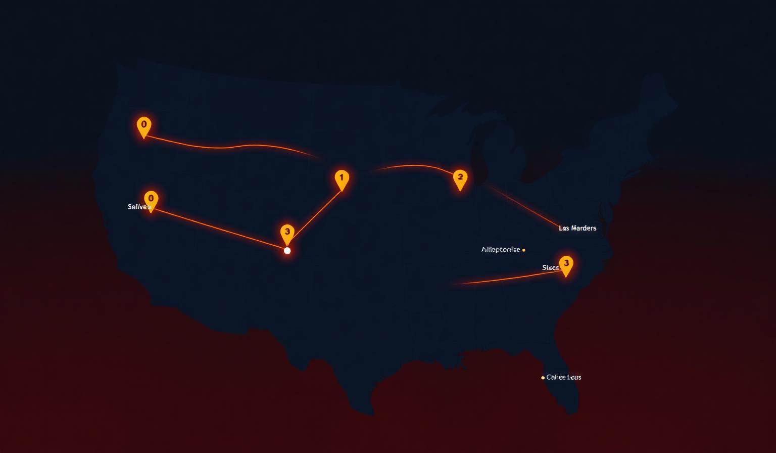 USA map showing Flyer Delivery Services nationwide coverage